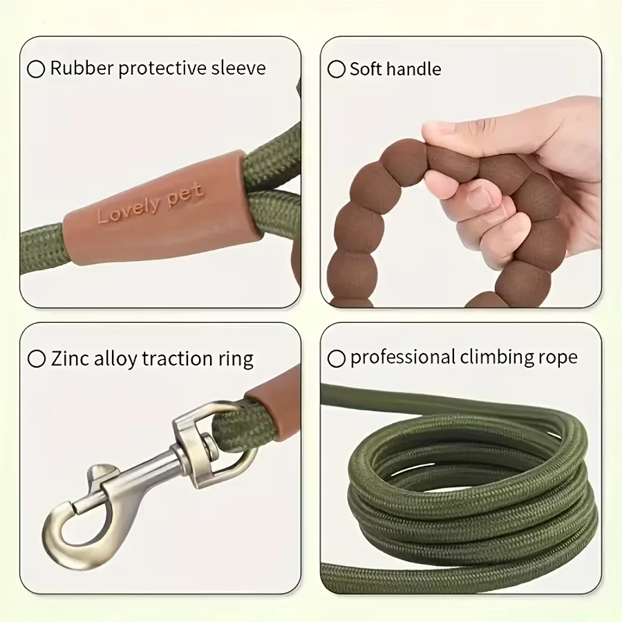 Round Dog Leash Heavy Duty Rope | PetPal365