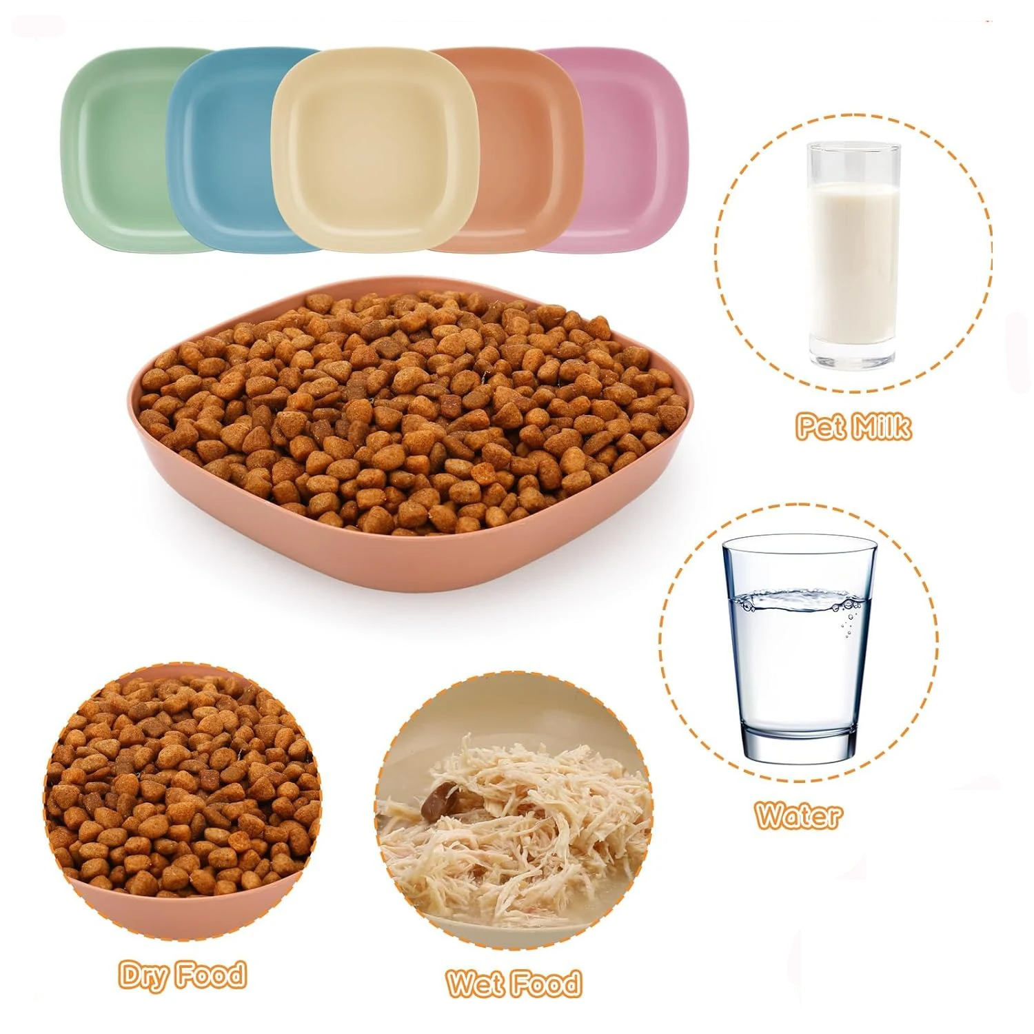 Non-Slip Cat Bowl Set (10-20 Pack) | PetPal365