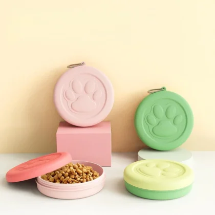 Portable Outdoor Pet Bowl: 2-in-1 Travel