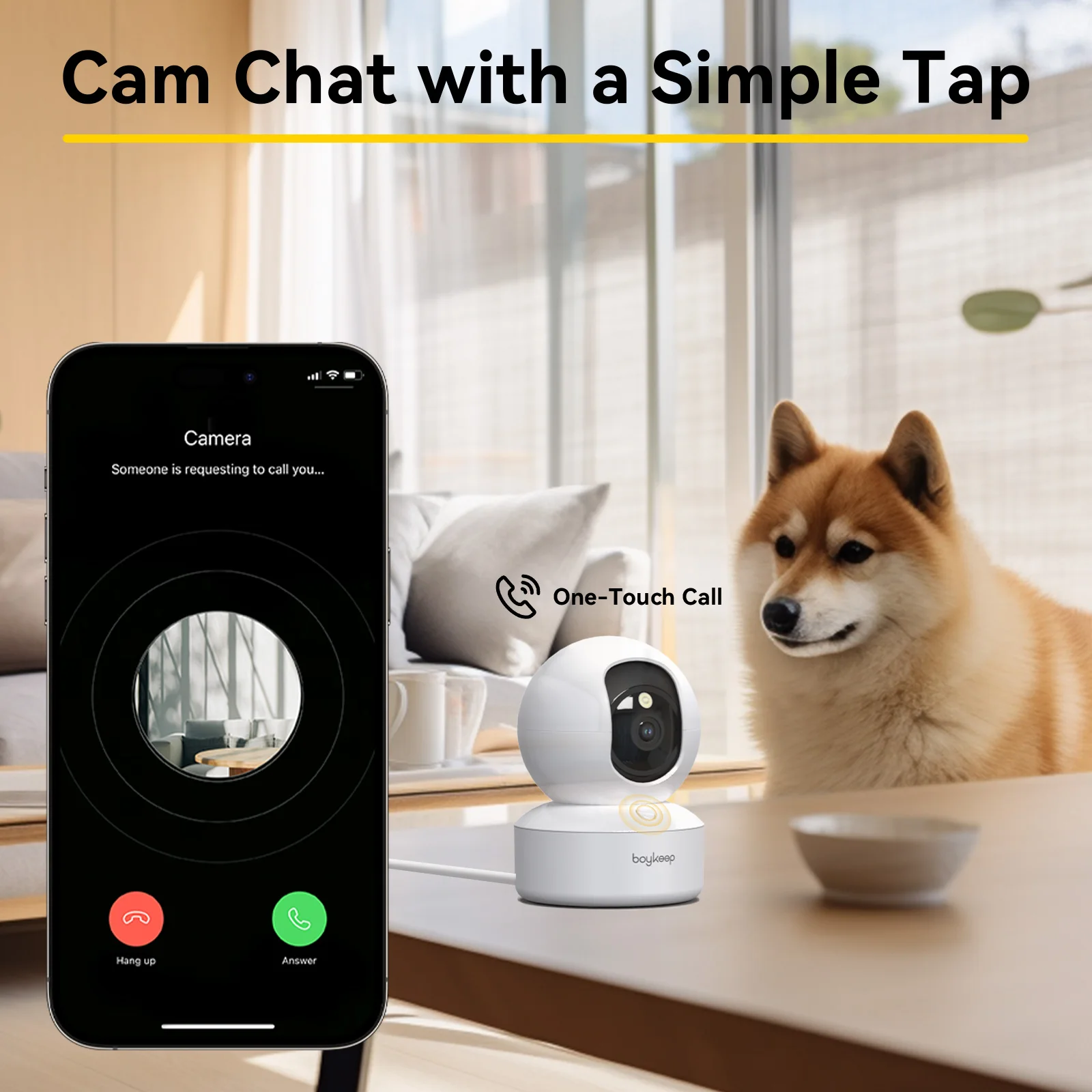 Boykeep 2K Pet Dog Camera with | PetPal365