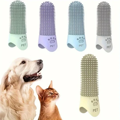 Soft Silicone Dog Toothbrush 360° Finger | PetPal365