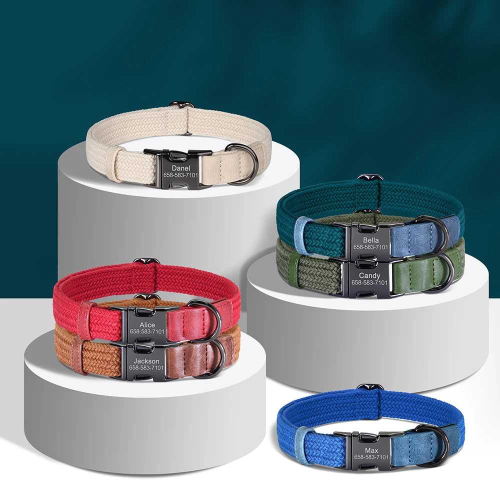 Custom Dog Collar Dog Durable Nylon - Image 3